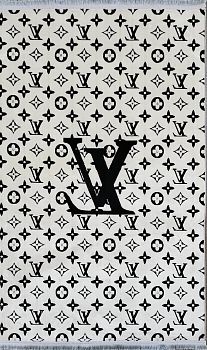 Ковёр 2,00х3,00 ГV36W/3 диз. Louis Vuitton white пр-во Иран акрил/бамбусилк