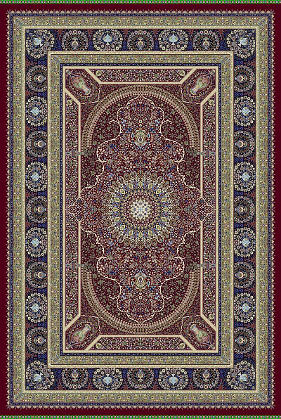 Ковёр 1,00х1,50 QUM 230-DR/1,5 маш.раб. с ручной обр. тенсел/шелк