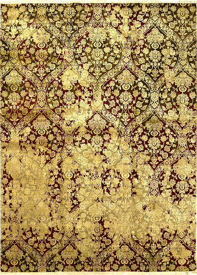 Ковёр 2,72х3,73 ОГ 19D W/S/C 147 шерсть/шелк/хлопок 873 Индия