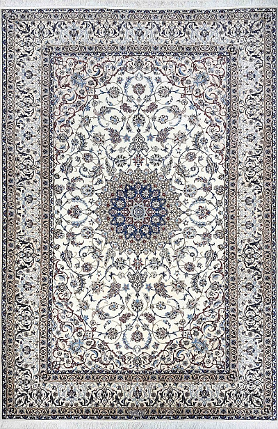 Ковёр 1,76х2,68 Nain 6La Medallion HABIBIAN 232913/234913 1млн.уз шерсть+шёлк осн.хлоп cream/beige