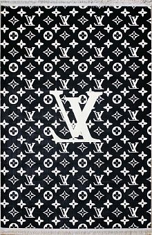 Ковёр 2,00х3,00 ГV36B/3 Louis Vuitton black пр-во Иран акрил/бамбусилк