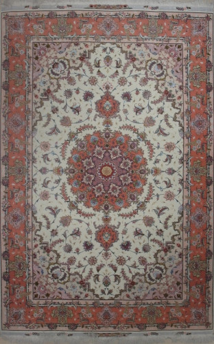 Ковёр 2,00х3,10 Tabriz Medallion SAEEDI 231319/dir2167 500.000уз шерсть+шёлк осн.шёлк cream/copper