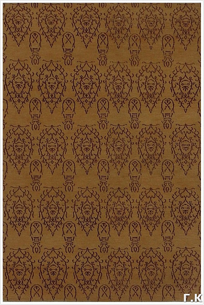 Ковёр 1,18х1,83 SHR210243 шерсть, шелк оранжевый