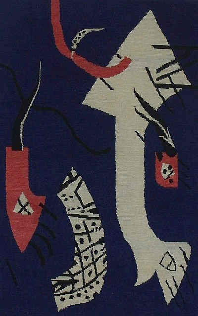 Ковёр 1,20х1,80 SHR210251 шерсть темно-синий с рис.