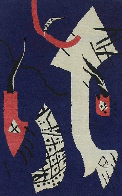 Ковёр 1,20х1,80 SHR210251 шерсть темно-синий с рис.