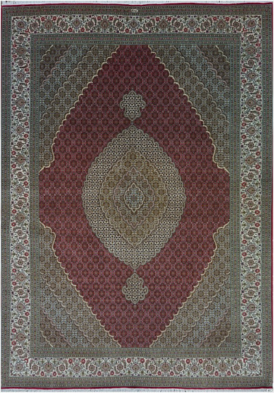 Ковёр 2,48х3,46 Tabriz Mahi PIROOZIAN 231661 500.000уз шерсть+шёлк осн.хлопок red/beige Иран