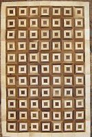 Ковёр 0,90х1,50 из кусочков шкур коров L-126 браун 2013