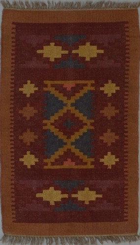 Ковёр 0,80х1,20 Килим джут с шерстью №063