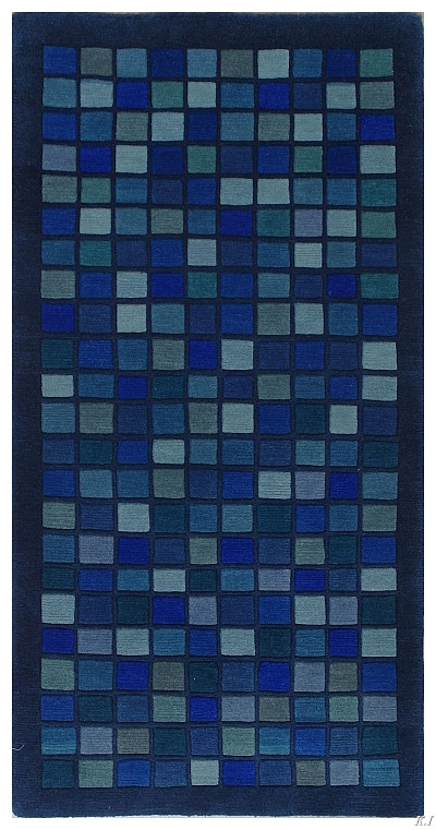 Ковёр 0,72х1,44 Ролпа ColorChart Blue шерсть(1,04)