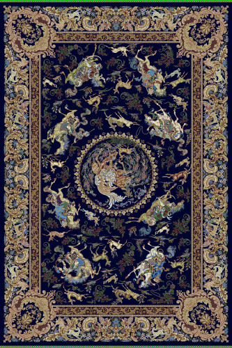 Ковёр 2,00х3,00 QUM 241-DBL/6 маш.раб. с ручной обр. тенсел/шелк