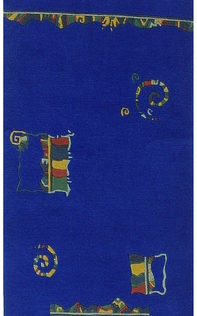 Ковёр 0,70х1,40 SHR060202 шерсть синий