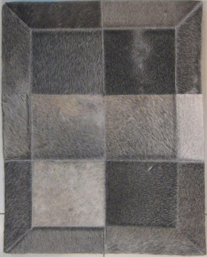 Ковёр 0,70х1,40 из кусочков шкур коров LE-02 грей 2013