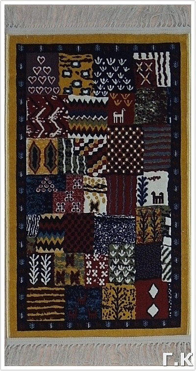 Ковёр 0,50х0,85 Keramatian Ashayer голд/голд 20733