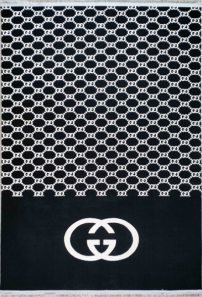 Ковёр 2,00х3,00 ГV35B/3 диз. Gucci black пр-во Иран акрил/бамбусилк