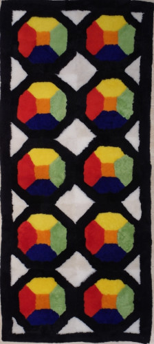Ковёр 0,80х1,85 из крашеной овчины М838К