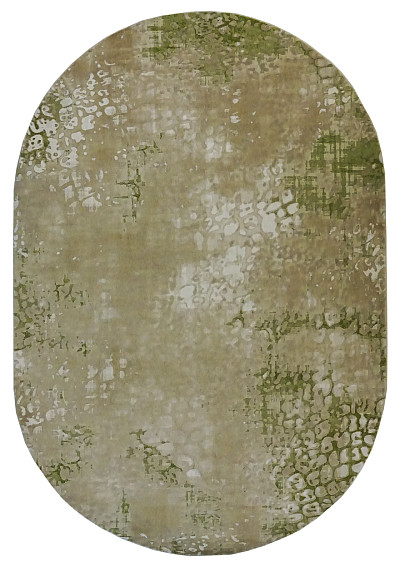 Ковёр 2,00х3,00 Сарай Классик 12864 AY0 уайт/грин овал