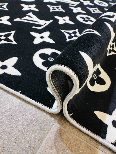 Ковёр 3,00х4,00 ГV36B/6 диз. Louis Vuitton black пр-во Иран акрил/бамбусилк