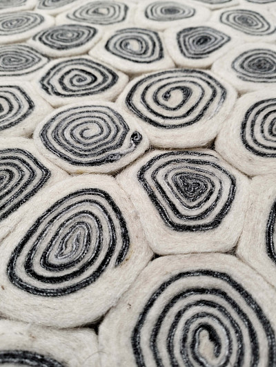 Ковёр 1,60х2,30 Somo Handmade У 100% Wolle HO18207 mono/grey шерсть ручная работа