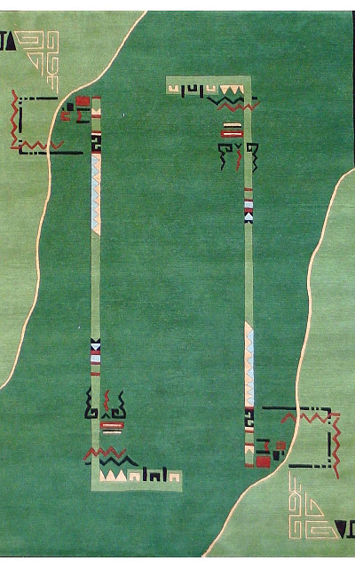 Ковёр 1,73х2,39 WH460044 шерсть,шелк грин