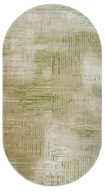 Ковёр 0,80х1,50 Сарай Классик 12861 AY0 уайт/грин овал