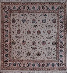 Ковёр 2,05х2,12 TABRIZ AFSHAN 50R шёлк FRINGES (FARAJI) 238376 500т.уз шерсть+шёлк осн. cream/cream