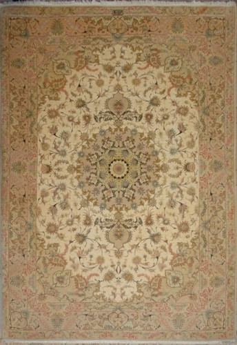 Ковёр 2,03х3,05 Tabriz Medallion FARAJI 230453 500.000уз шерсть+шёлк осн.хлопок cream/copper Иран