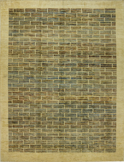 Ковёр 2,73х3,67 ZОГ 479 W/W АБСТРАКЦИЯ S - 10,02m2 шерсть 80 Афганистан