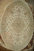 Ковёр 3,35х5,07 Tabriz Medallion BENAM 237882 500.000уз шерсть+шёлк осн.шёлк cream/beige овал Иран