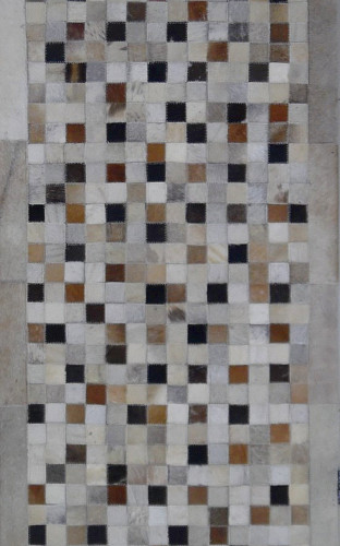 Ковёр 0,60х1,20 из кусочков шкур коров LE-06 мульти 2016