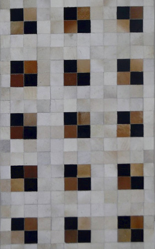 Ковёр 0,90х1,50 из кусочков шкур коров L-102 блэк/браун 2016
