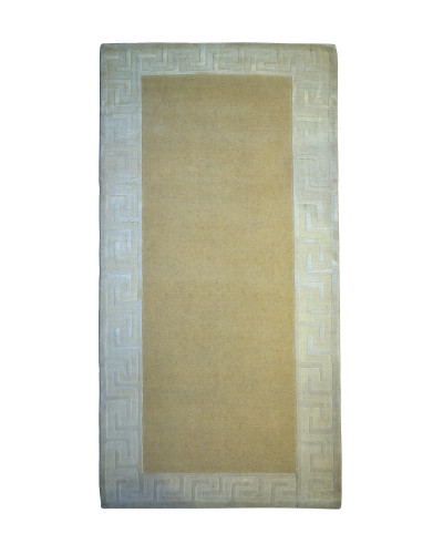 Ковёр 0,71х1,43 ОГ 5647 W/AS/C WHITE/LT,BEIGE GREEK шерсть/артшелк/хлопок 888 Индия
