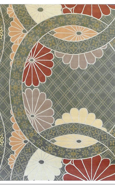 Ковёр 1,70х2,40 WH410032 шерсть,шелк бордо,олива