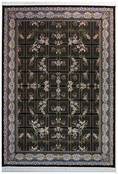 Ковёр 2,50х3,50 Э-Силк Баг Малик Блек 1504