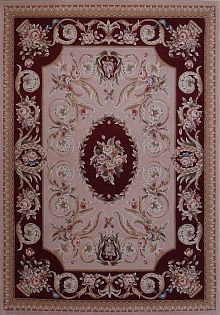 Ковёр 1,70х2,40 Шерсть с шёлком140L 159В беж/ред