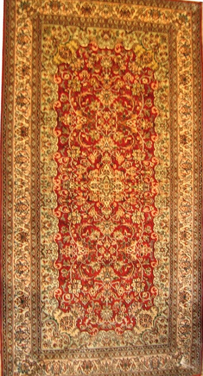 Ковёр 0,79х1,56 Кашмирский шёлк 500000уз шёлк на хлопке