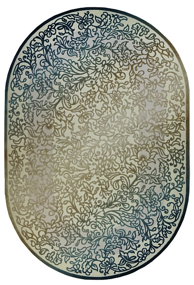 Ковёр 2,50х3,50 Сарай Классик 12504 A00 уайт овал