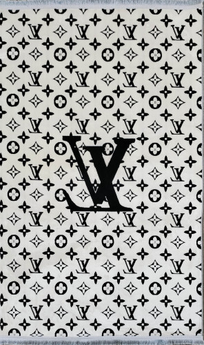 Ковёр 1,00х1,50 ГV36W/1 диз. Louis Vuitton white пр-во Иран акрил\бамбусилк