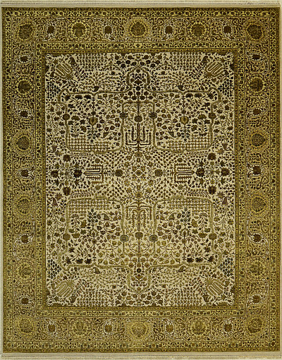 Ковёр 2,42х3,03 ОГ 2 W/S/C Джайпур 14/14 W/S/C шерсть/шелк/хлопок 796 Индия