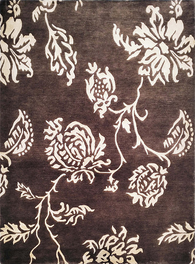 Ковёр 1,49х1,97 ОГ 19 W/V N-516 BN/BN ИНДОНЕПАЛ шерсть с вискозой