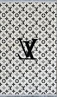 Ковёр 1,00х1,50 ГV36W/1 диз. Louis Vuitton white пр-во Иран акрил\бамбусилк