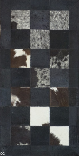 Ковёр 0,60х1,20 из кусочков шкур коров LE-04 блэк/браун 2016