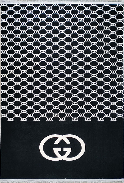 Ковёр 1,50х2,25 ГV35B/2 диз. Gucci black пр-во Иран акрил\бамбусилк
