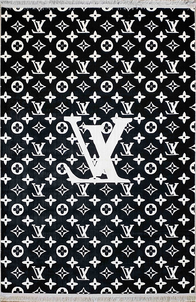 Ковёр 3,00х4,00 ГV36B/6 диз. Louis Vuitton black пр-во Иран акрил/бамбусилк
