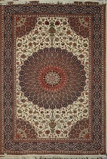 Ковёр 1,73х2,55 Tabriz Gonbad Dargahi MOHAMMADI 237715 500.000уз шерсть+шёлк осн.хлопок cream/d.blu