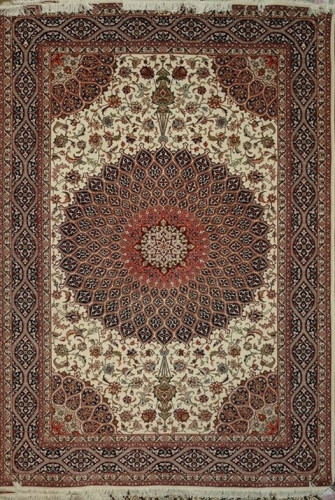 Ковёр 1,73х2,55 Tabriz Gonbad Dargahi MOHAMMADI 237715 500.000уз шерсть+шёлк осн.хлопок cream/d.blu