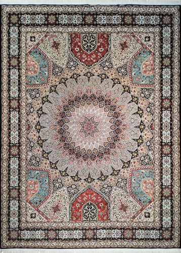 Ковёр 3,05х4,01 Tabriz Gonbad MOHAMMADI 236241 500.000уз шерсть+шёлк осн.хлопок mix/mix Иран