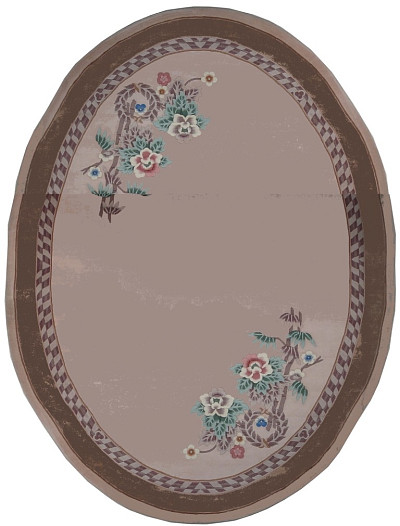 Ковёр 2,74х3,66 ШЕРСТЬ 90L овал