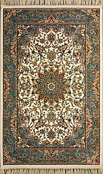 Ковёр 1,00х1,50 Keramatian Esfahan крем/блю 1014