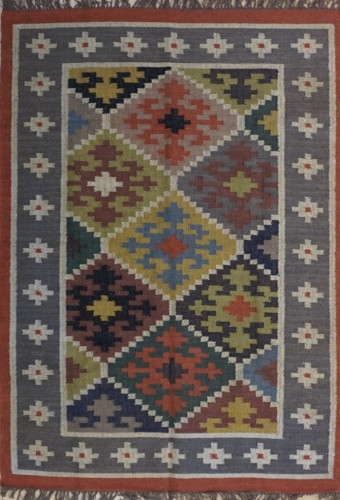 Ковёр 1,40х2,00 Килим джут с шерстью №305