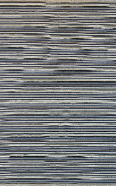 Ковёр 2,74х3,66 Килим Indigo stripes blue 01 (184439)
